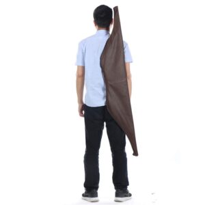 UNISTRENGH Traditonal Longbow Case Recurve Bow Bag PU Leather Brown One-piece Bow Cases (47.2inch(120cm))