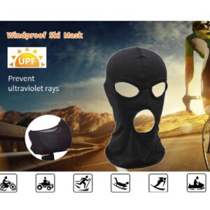 3 Holes Balaclava Ski Mask, Thin Three Holes Full Face Mask for Motorcycle Bike Hunting Cycling Cap Ski (3A)