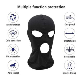 3 Holes Balaclava Ski Mask, Thin Three Holes Full Face Mask for Motorcycle Bike Hunting Cycling Cap Ski (3A)