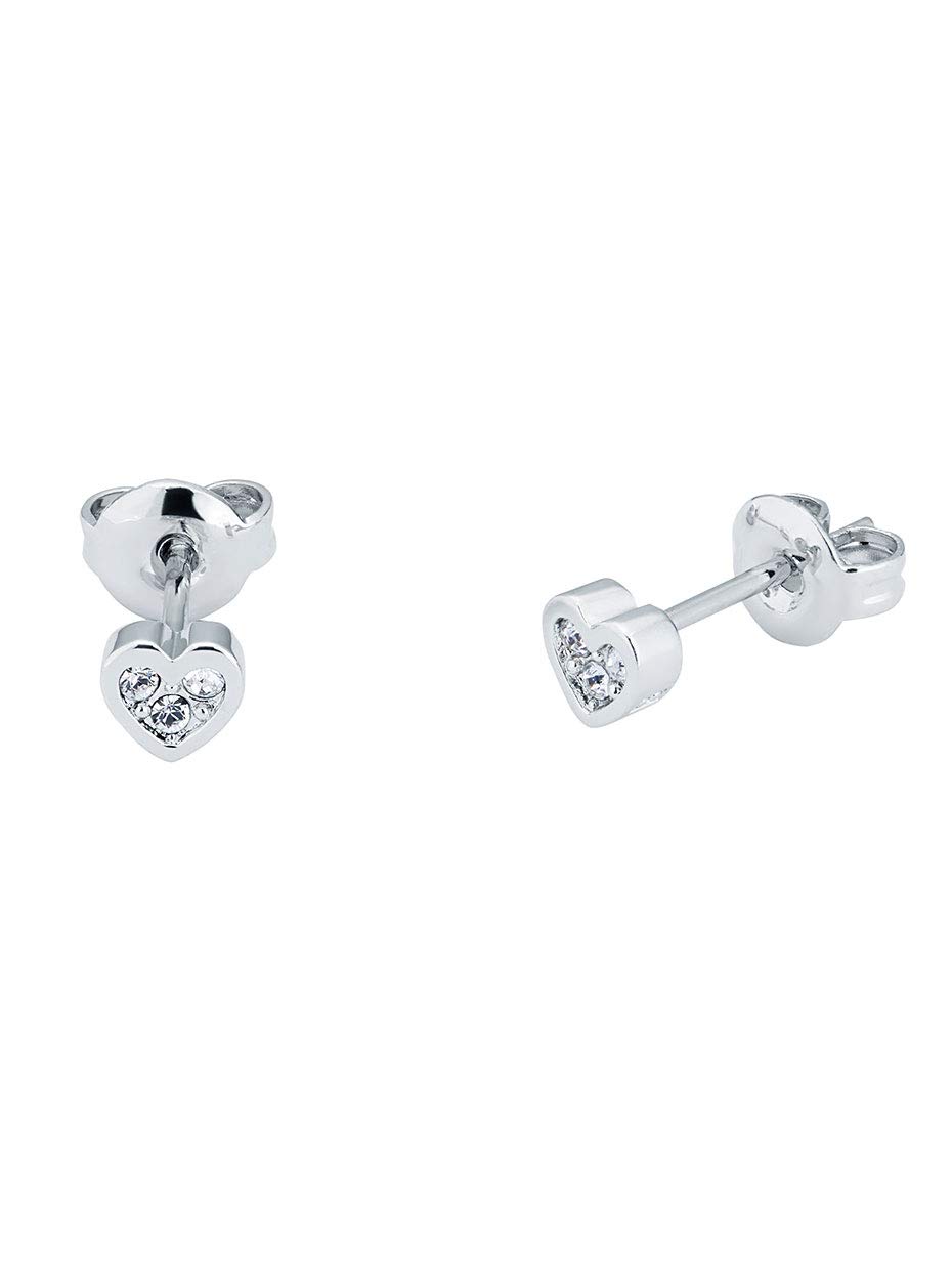 Ted Baker Neena Nano Heart Stud Earrings - Silver or Rose Gold Tone Options