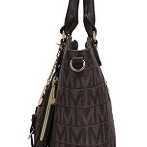 MKF Collection Shoulder Bag for Women, PU Leather Pocketbook Top-Handle Crossbody Purse Tote Satchel Handbag By Mia K