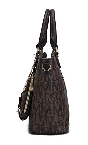 MKF Collection Shoulder Bag for Women, PU Leather Pocketbook Top-Handle Crossbody Purse Tote Satchel Handbag By Mia K