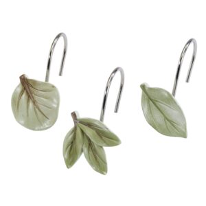 avanti linens - shower curtain hooks, fall inspired home decor, set of 12 (ombre leaves collection)