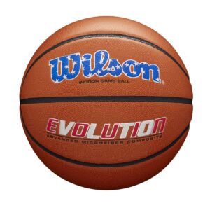 wilson evolution indoor game basketball - usa - size 6 - 28.5"