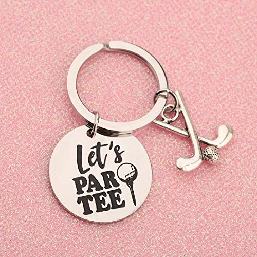 POTIY Golfer Gift Golf Keychain Charm Jewelry for The Lovers and Collectors of Golf (golf keychain)