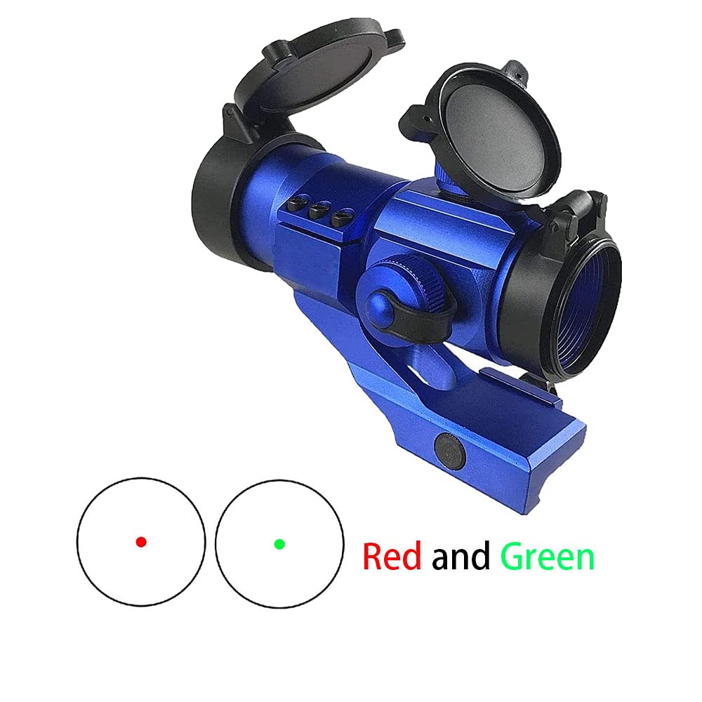 Ahlmanstr Micro Rifle Scope 1x30 35mm Green and Red Dot Sight with Cantilever Mount for Hunting Aluminum 6063 Reflex Optic Sight Blue Color