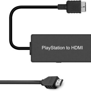 Azduou PS2 to HDMI Converter, HDMI Cable for PlayStation 2/ PlayStation 3 Console. Connecting PS2/ PS3 to HDTV with True Ypbpr HD Signal Output (100% Improve Video Quality)