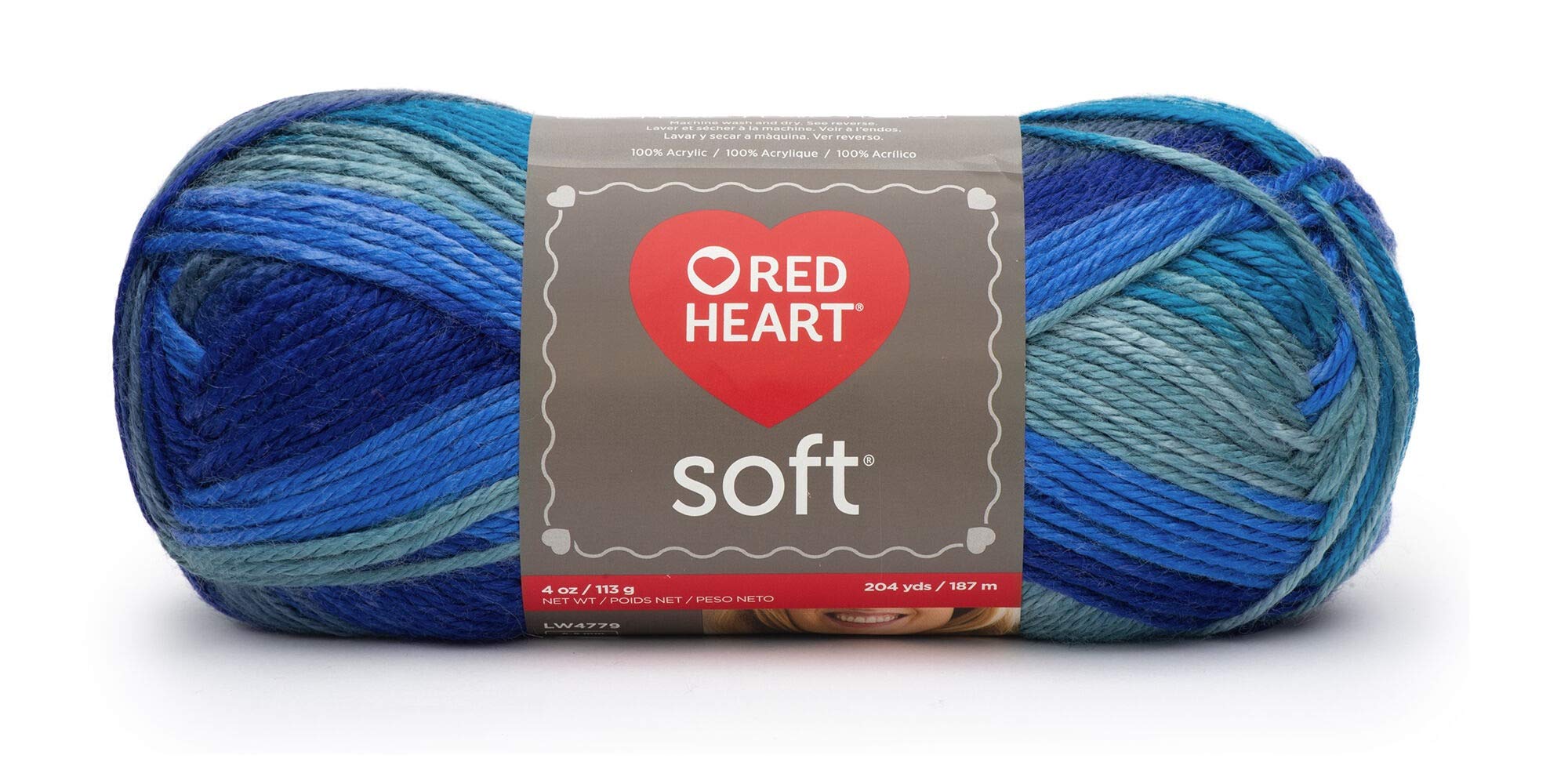 Red Heart Bulk Buy Soft Yarn (3-Pack) Seaglass E728-9983