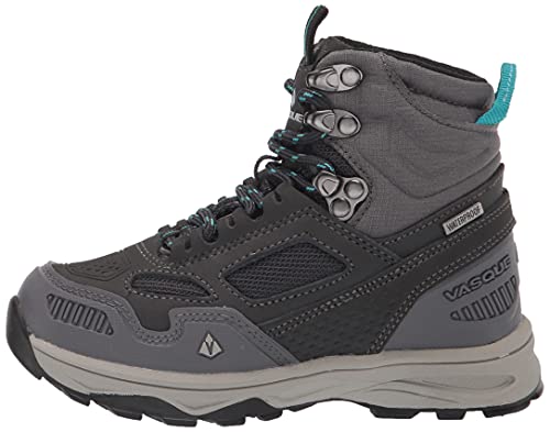 Vasque Kids Breeze Waterproof Hiking Boot, Magnet/Baltic, 2 Medium