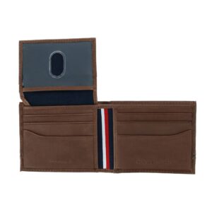 Tommy Hilfiger Men RFID Wallet, Brown, One Size