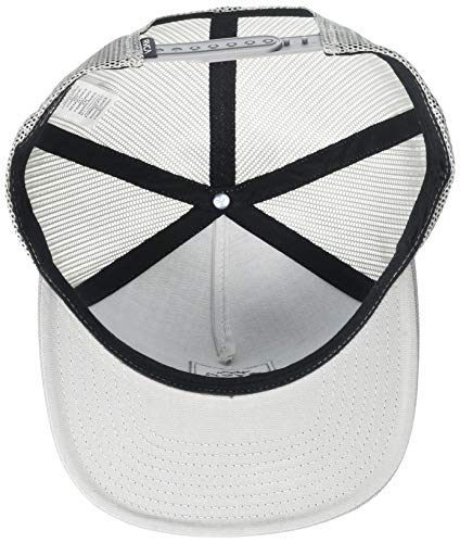 RVCA Men's Adjustable Snapback Mesh Trucker Hat, Grey, ONE Size