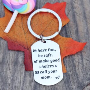 Call Your Mom Keychain for New Driver Gifts for Graduation 16 Year Old Boy Girl Son Daughter Birthday Key Chain