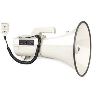 My Mealivos 75 W 2000 Professional Yard Sound Range Heavy PA Bullhorn Megaphone Speaker, Adjustable Volume, Loud Hand Held Megaphone, Outdoor Activities, Coaching, Football, Baseball, Hockey(Ivory)