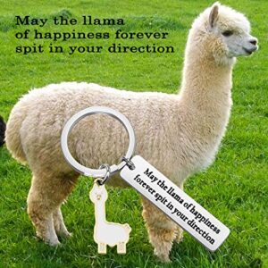 TGBJE Alpaca Gifts Llama Lover Gift Llama Gifts May The Llama Of Happiness Forever Spit In Your Direction (Llama Keychain)