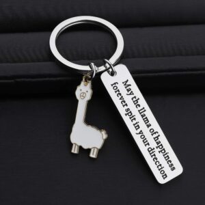 TGBJE Alpaca Gifts Llama Lover Gift Llama Gifts May The Llama Of Happiness Forever Spit In Your Direction (Llama Keychain)