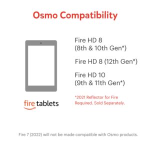 Osmo-Little Genius Starter Kit for Fire Tablet-4 Educational Learning Games-Preschool Ages 3-5-Phonics,Problem Solving & Creativity-STEM Toy Gifts,Kids(Osmo Fire Tablet Base Included)