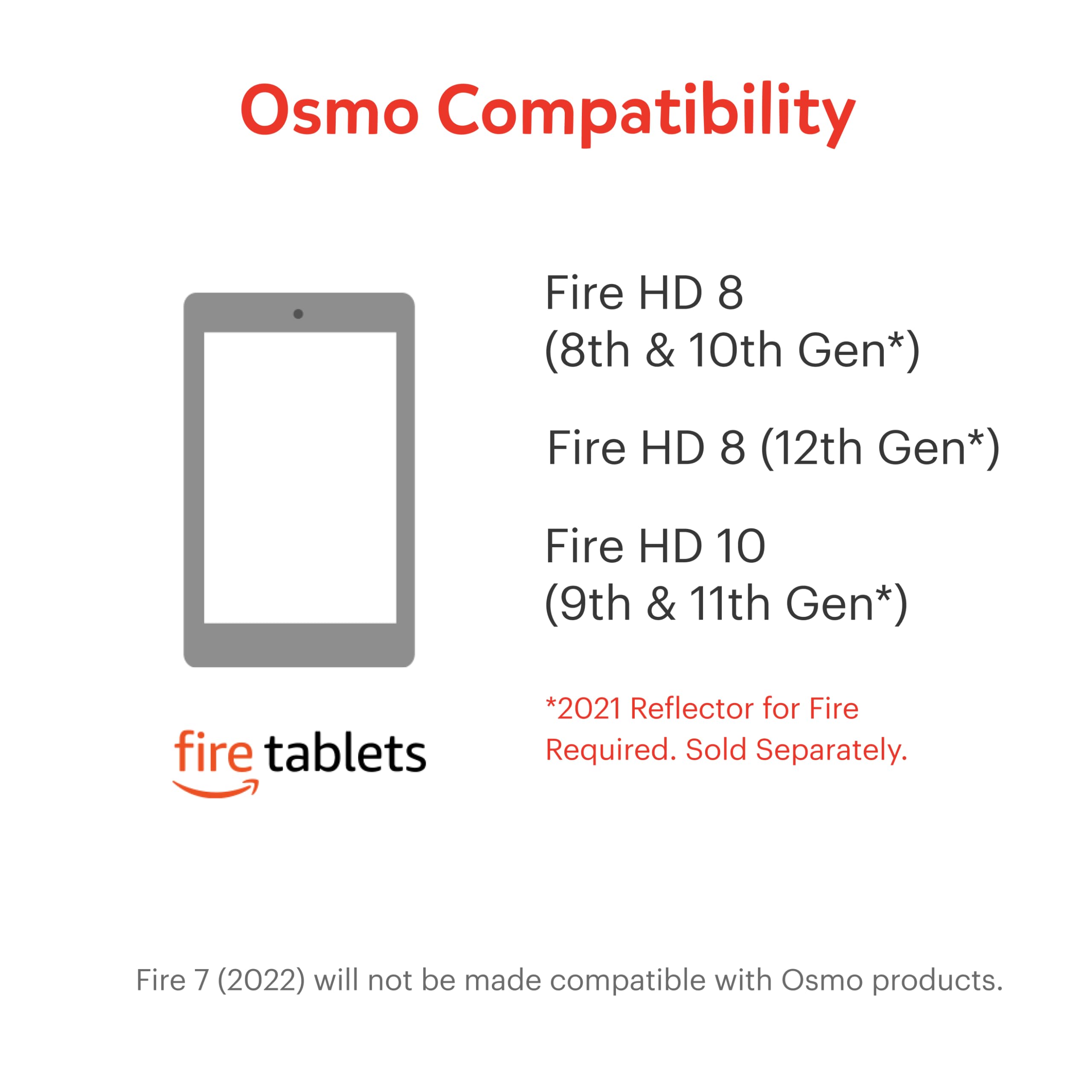 Osmo-Little Genius Starter Kit for Fire Tablet-4 Educational Learning Games-Preschool Ages 3-5-Phonics,Problem Solving & Creativity-STEM Toy Gifts,Kids(Osmo Fire Tablet Base Included)