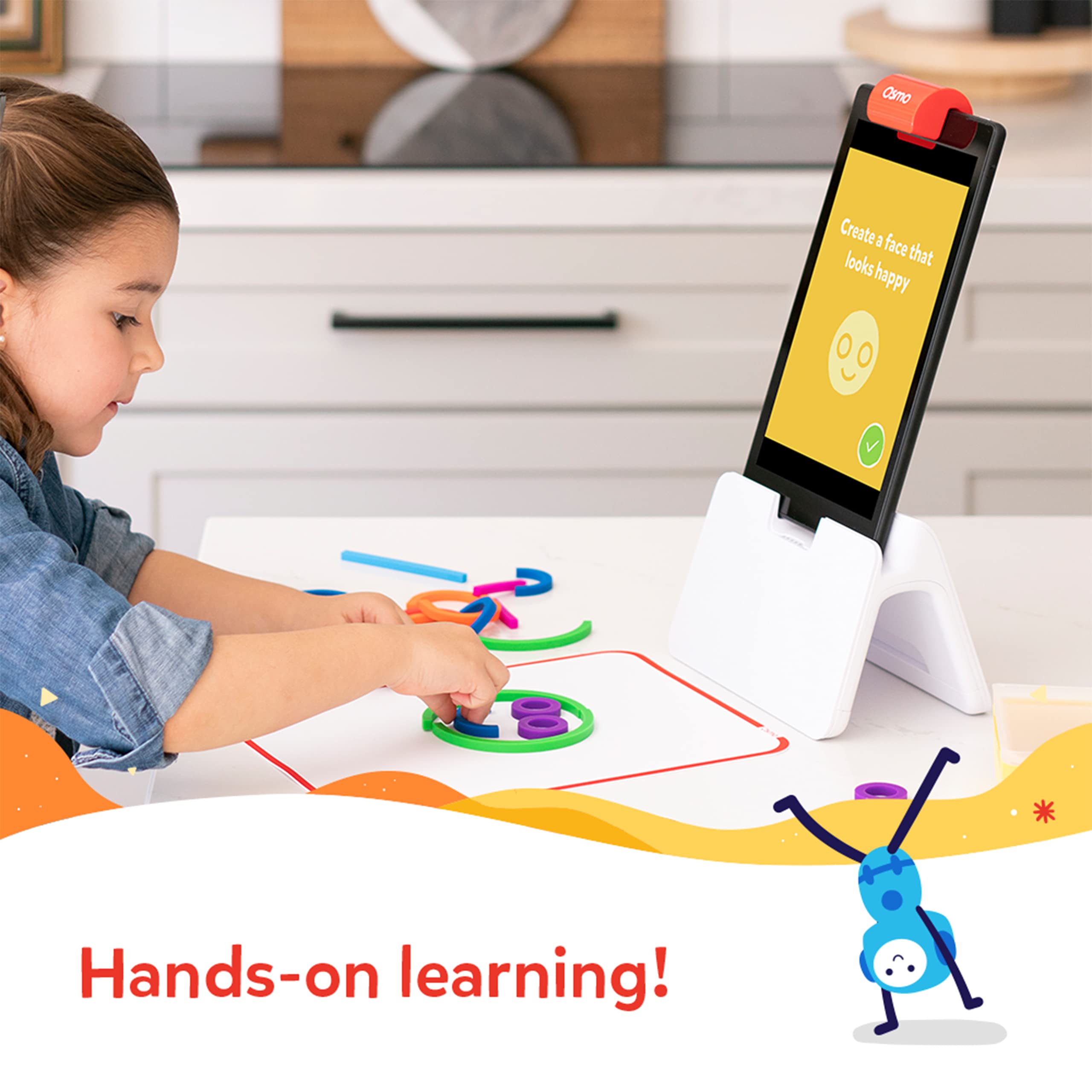 Osmo-Little Genius Starter Kit for Fire Tablet-4 Educational Learning Games-Preschool Ages 3-5-Phonics,Problem Solving & Creativity-STEM Toy Gifts,Kids(Osmo Fire Tablet Base Included)