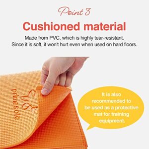 Primasole Folding Travel Yoga Mat Foldable light weight Easy to carry to Workout Fitness Class Beach Park Travel Picnics 4mm thick Lime Green Color PSS91NH028A