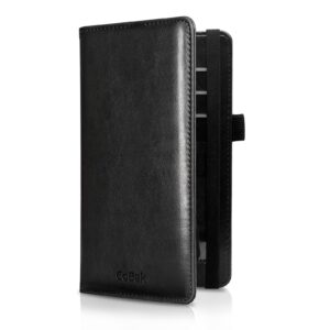 cobak premium leather checkbook cover - rfid blocking, classic design, slim & durable - perfect for personal & business checks