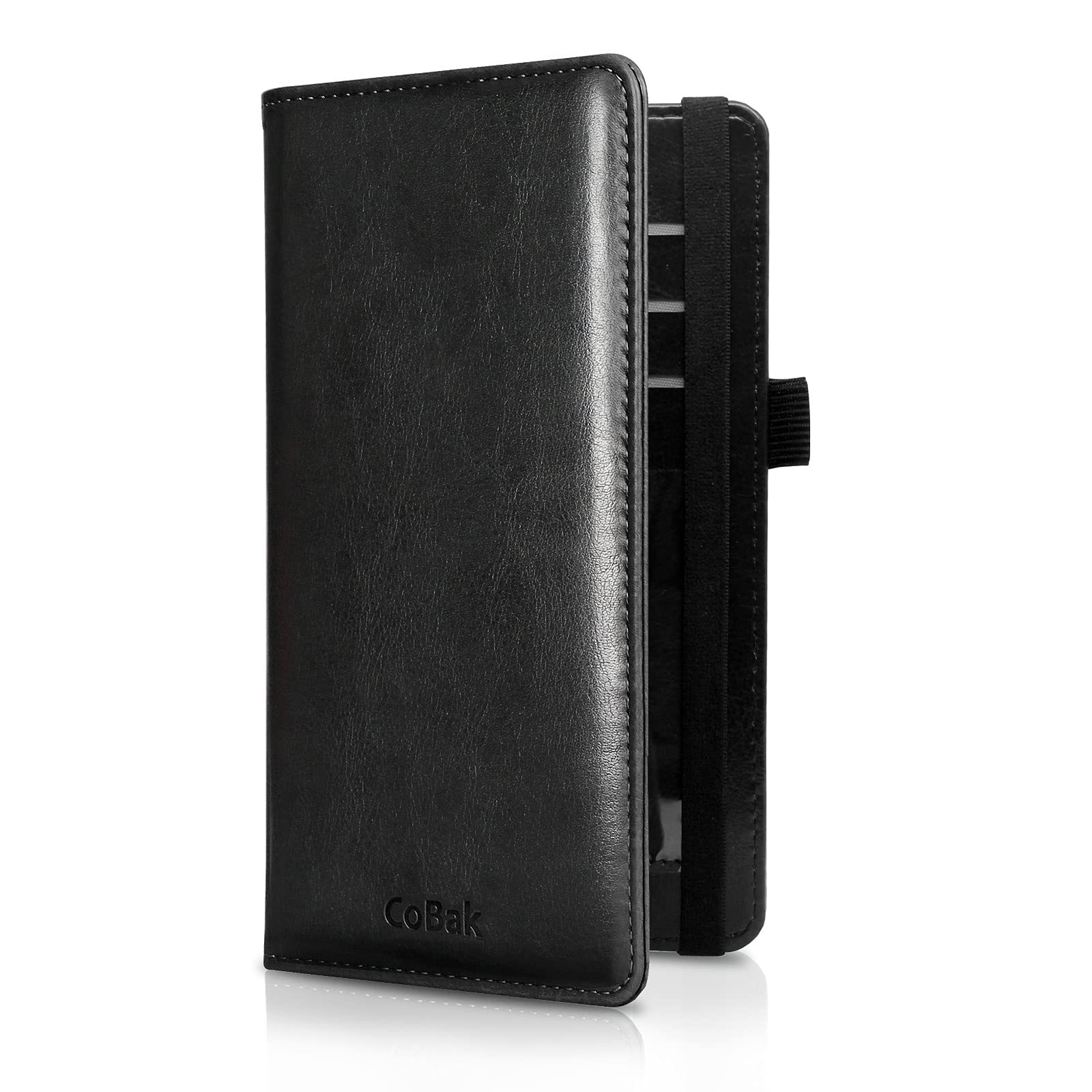 CoBak Premium Leather Checkbook Cover - RFID Blocking, Classic Design, Slim & Durable - Perfect for Personal & Business Checks