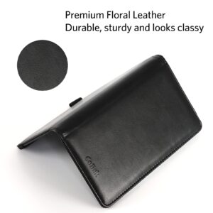 CoBak Premium Leather Checkbook Cover - RFID Blocking, Classic Design, Slim & Durable - Perfect for Personal & Business Checks