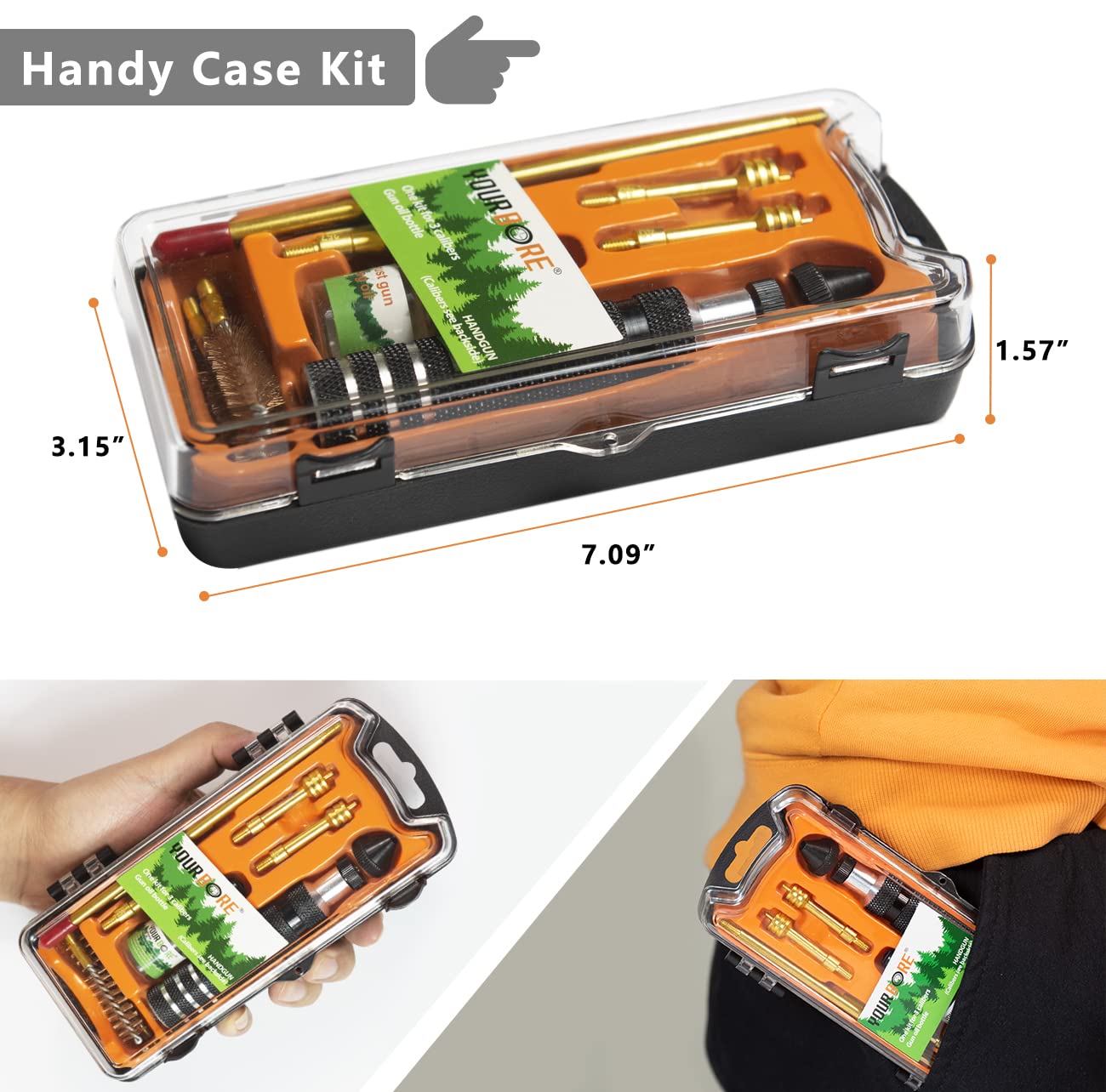 Handgun/Pistol Cleaning Kit for 9mm/.357cal.40cal.45cal,Gun Cleaning kit