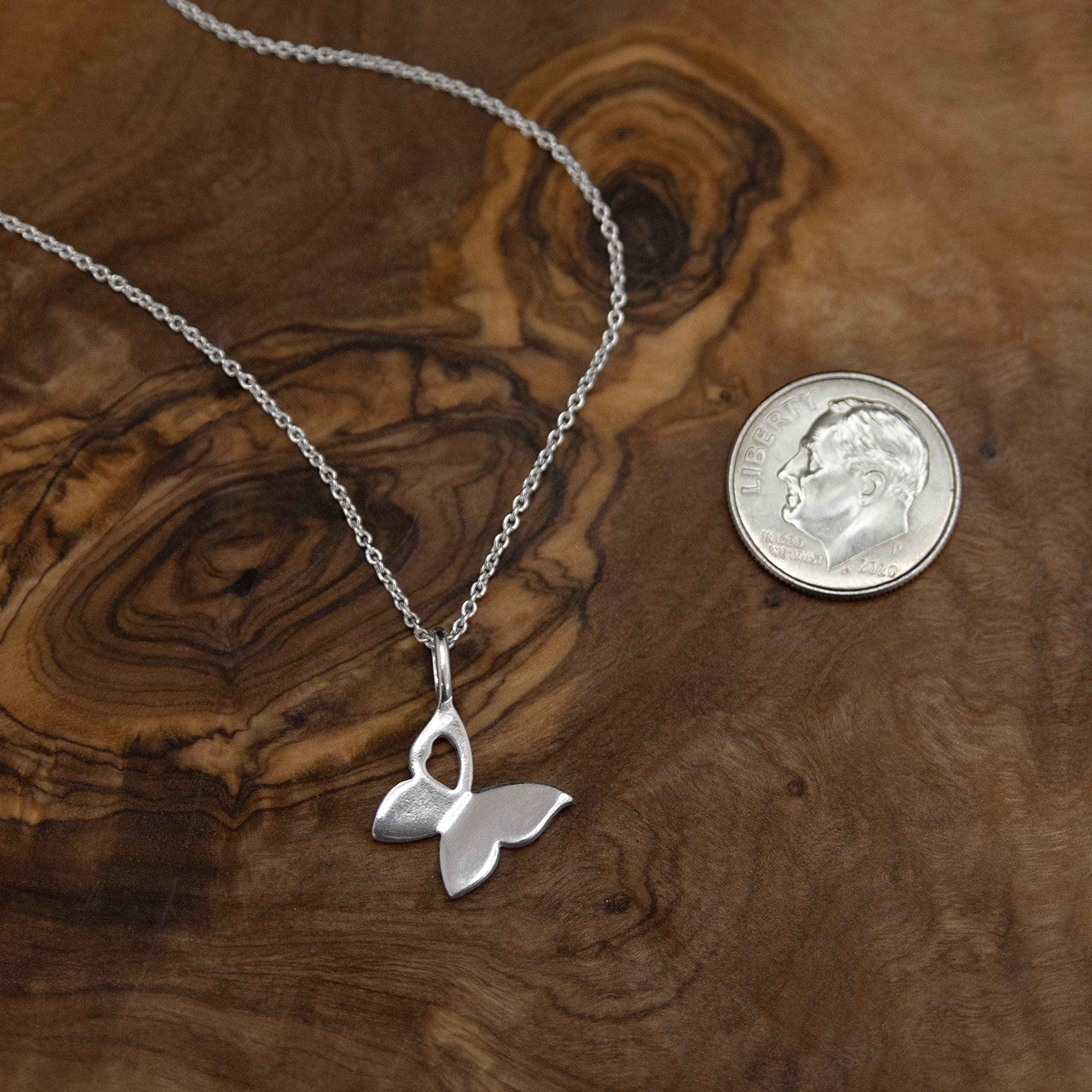 EFYTAL Condolence Gifts, 925 Sterling Silver Butterfly Necklace in Remembrance, Sympathy Gift for Passing of Loved One, Condolences Jewelry for Her