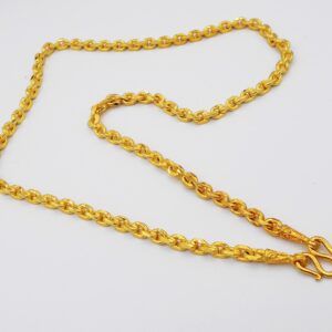 arrawana77 Men's, Women Classic Chain 22k 23k 24k Thai Baht Gold GP Necklace 26 Inch 5 mm 40 Grams Jewelry