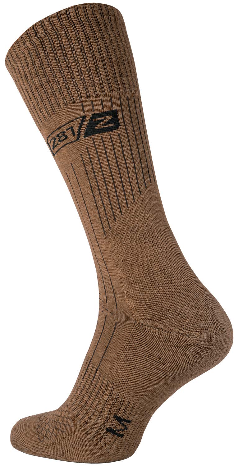 281Z Military Lightweight Uniform Boot Socks - Tactical Trekking Hiking - Outdoor Athletic Sport (Coyote Brown X-Small 1 Pair)