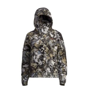 sitka gear women's hunting hooded windstopper insulated elevated ii fanatic jacket, large (50244-ev-l)