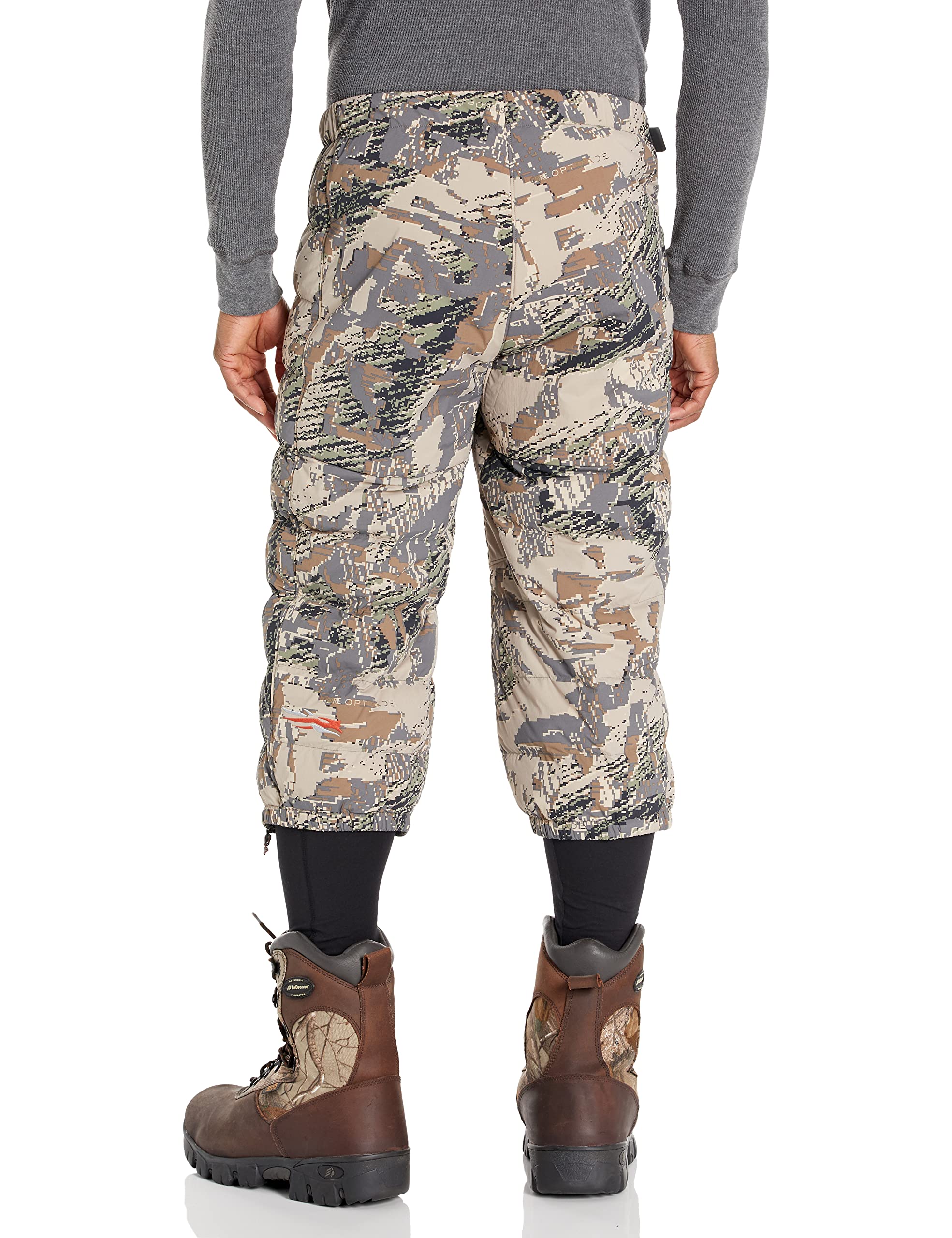 SITKA Unisex-Adult Kelvin Lite Down 3/4 Camo Insulated Warm Packable Hunting Pants, Optifade Open Country, Large