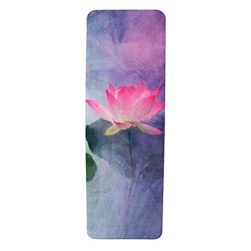 Hot bikram yoga mat for hot yoga - yoga mats with beautiful designs - eco rubber yoga mat non slip, thin, eco-friendly and long hot yoga mat - perfect sweat proof yoga mat for professional yogis