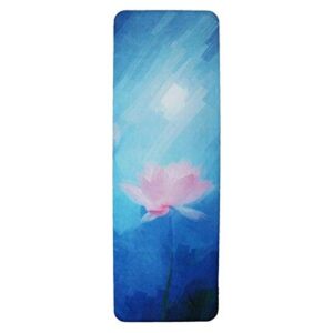 hot bikram yoga mat for hot yoga - yoga mats with beautiful designs - eco rubber yoga mat non slip, thin, eco-friendly and long hot yoga mat - perfect sweat proof yoga mat for professional yogis