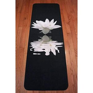 Hot bikram yoga mat for hot yoga - yoga mats with beautiful designs - eco rubber yoga mat non slip, thin, eco-friendly and long hot yoga mat - perfect sweat proof yoga mat for professional yogis