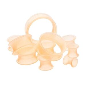 Pierced Owl Pale Peach Flesh Tone Thick Wall Double Flared Silicone Ear Tunnel Plugs Gauges, Sold As Pair (11mm (7/16"))