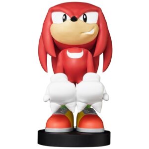 exquisite gaming: sega: knuckles - original mobile phone & gaming controller holder, device stand, cable guys, sonic the hedgehog licensed figure