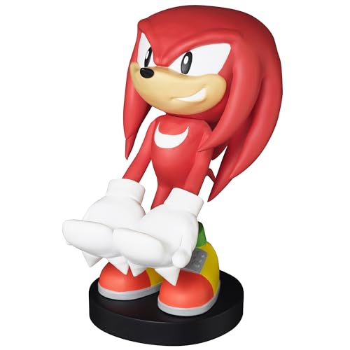 Exquisite Gaming: SEGA: Knuckles - Original Mobile Phone & Gaming Controller Holder, Device Stand, Cable Guys, Sonic The Hedgehog Licensed Figure