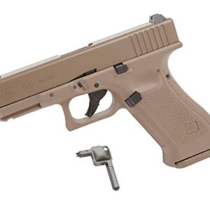 Wearable4U Glock 19X GEN5 Air Gun with 5x12 CO2 Tanks and Pack of 1500ct Steel BBS Bundle (Tan) (+CO2 +BBS)