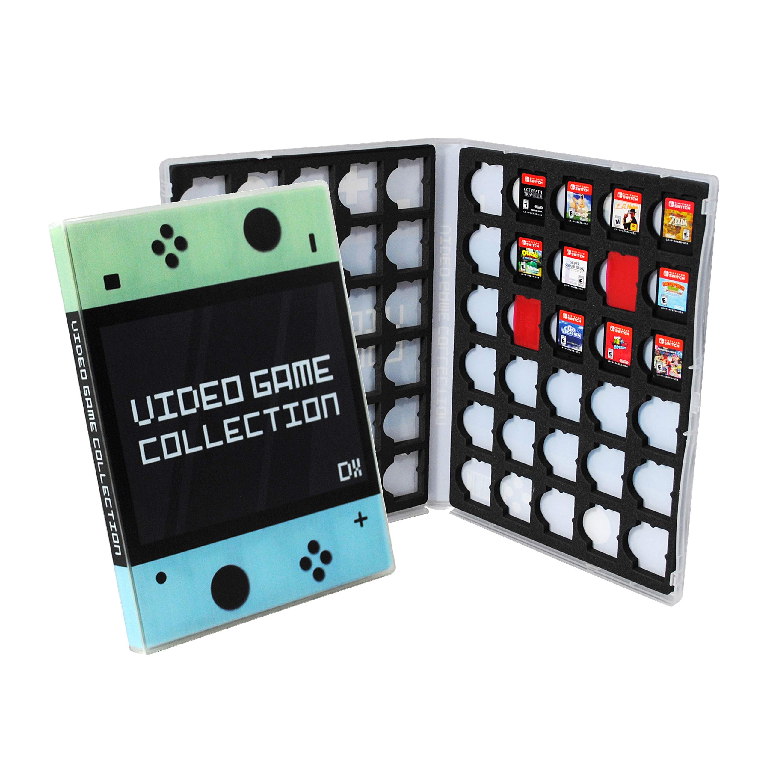 UniKeep Game Case for Nintendo Switch Cartridges - Holds 60 Games Securely in Foam