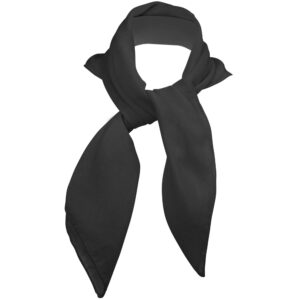 skeleteen chiffon head neck scarf - black classic retro sheer square head scarves handkerchiefs handbag ties for women and girls