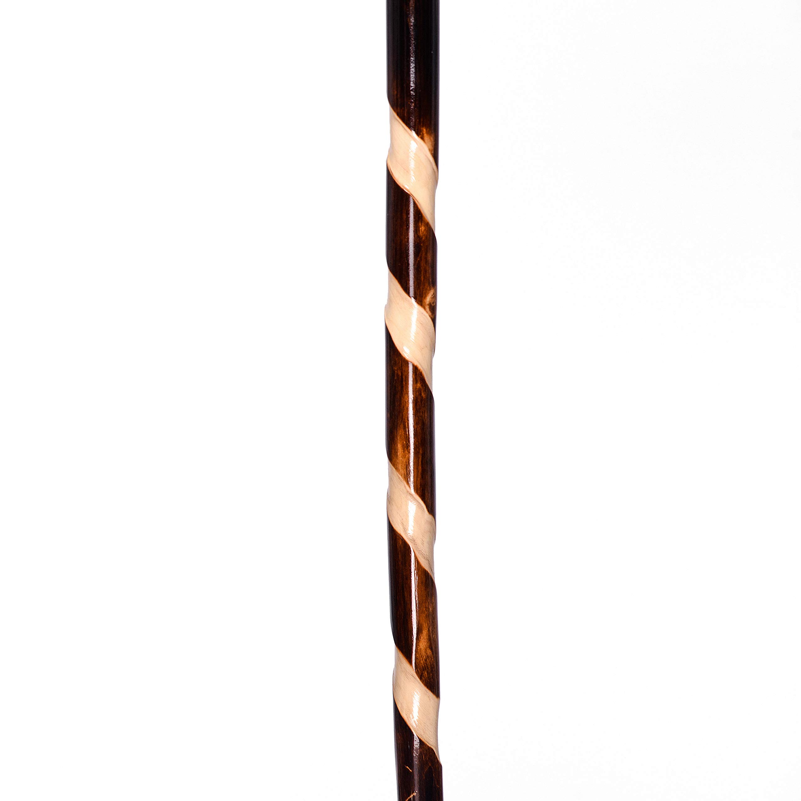 FOREST PILOT Mimetic Root Head Wooden Walking Stick (Dark Brown Color, 55 Inches, 1 Piece)