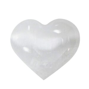 Treasure Gurus Clear Selenite Crystal Stone Heart Negative Energy Balance Chakra Healing Rock