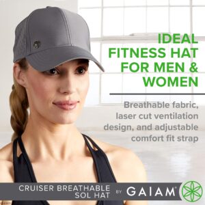 Gaiam Women's Baseball Cap - Classic Womens Ball Cap with Breathable Sol Design to Keep Cool in Summer, Cute Baseball Caps for Women with Ponytail Holder & Premade Bill for Built-In SPF, Dusk