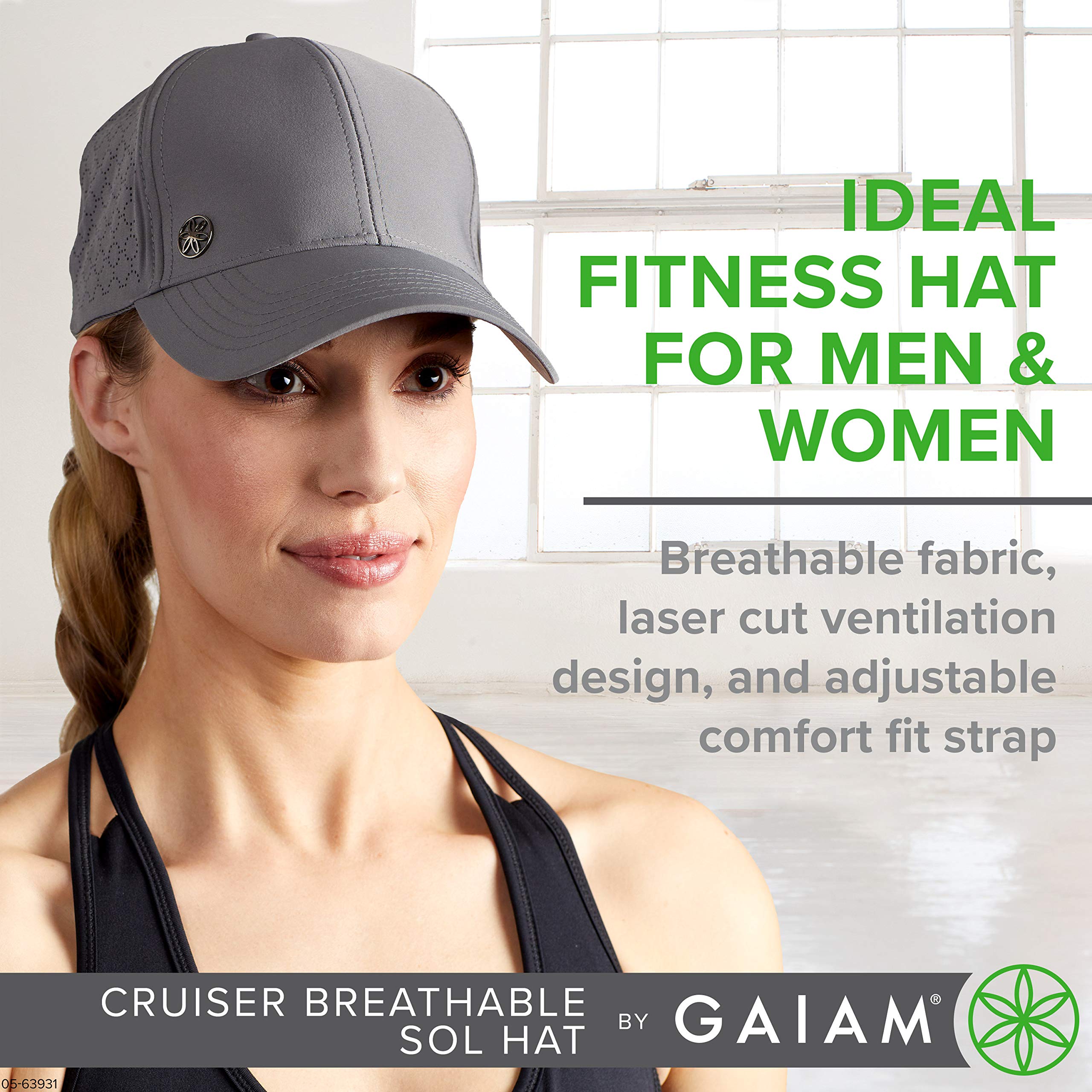 Gaiam Women's Baseball Cap - Classic Womens Ball Cap with Breathable Sol Design to Keep Cool in Summer, Cute Baseball Caps for Women with Ponytail Holder & Premade Bill for Built-In SPF, Dusk