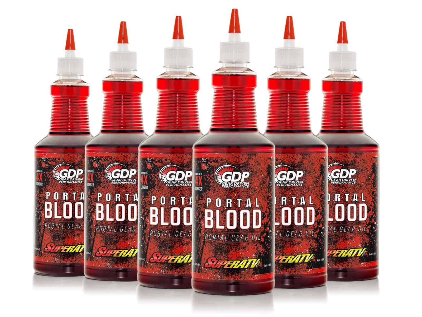 SuperATV.com Portal Blood | High Performance Portal Gear Oil | Designed for UTV/ATV Portal Gear Lifts | Lasts up to 4 Times Longer Than Other Gear Oil | One 32 OZ Bottle | Lowers Operating Temperature