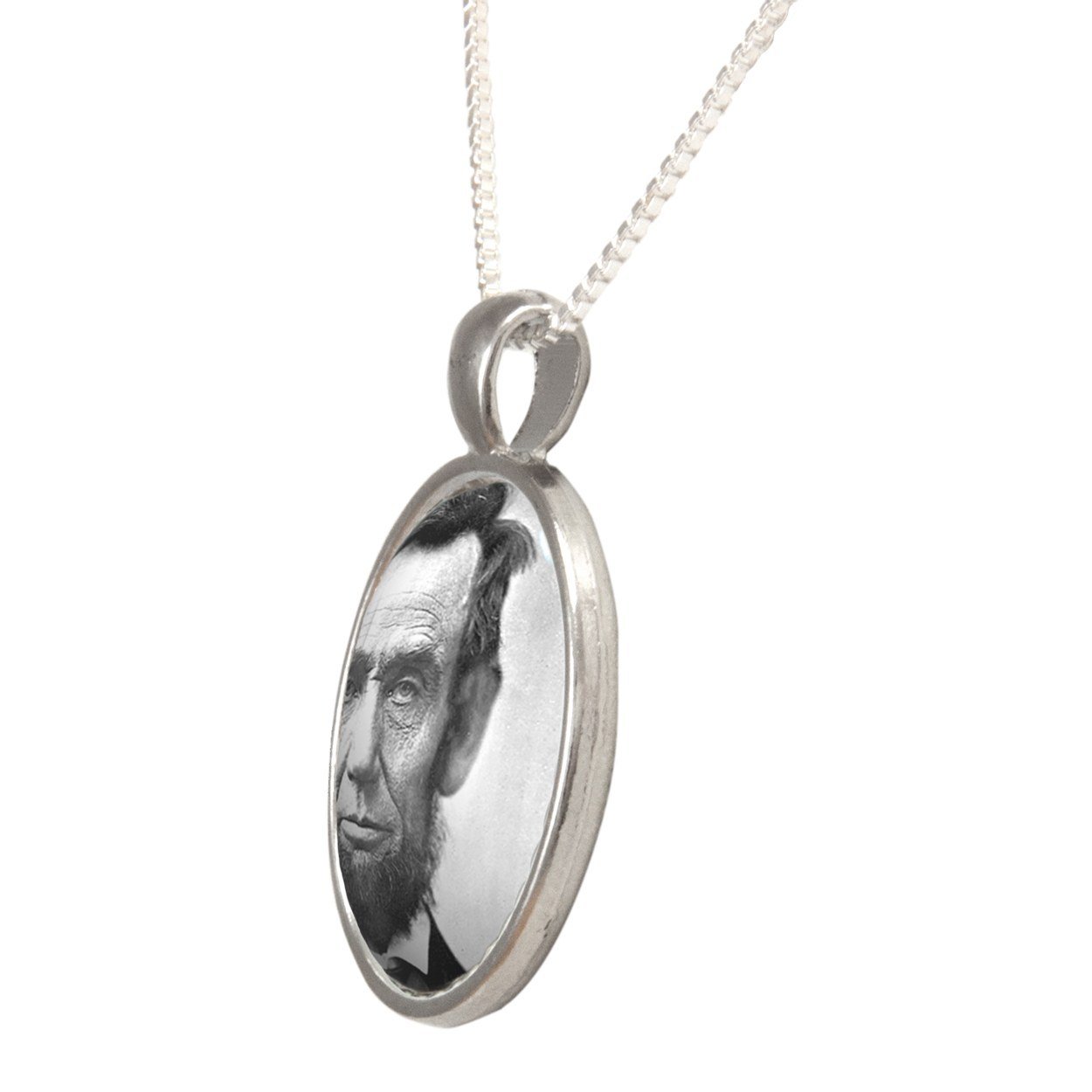 Arthwick Store US President Abraham Lincoln Political Pendant Necklace