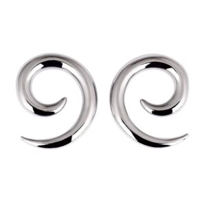 yofanst stainless steel silver spiral taper expander piercing jewelry ear stretching tapers earring gauge 8g