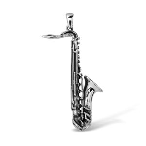 withlovesilver 925 sterling silver music saxophone note melody musical pendant