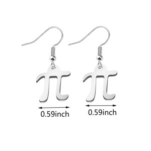 Unisex Pi Sign Earring Back to School Gift Science Jewelry (earring)